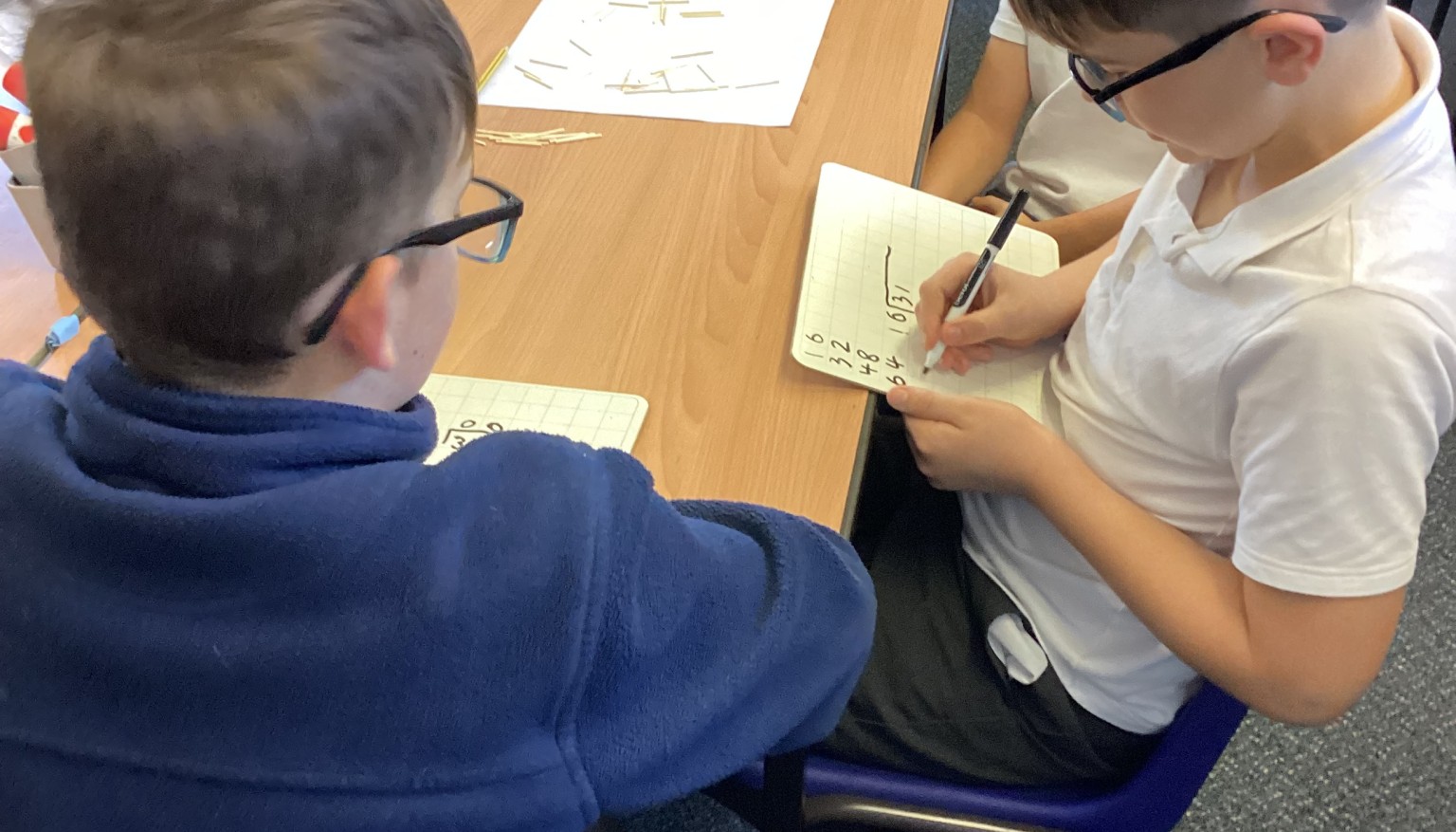 Year 6 taking part in the Pi world record challenge!