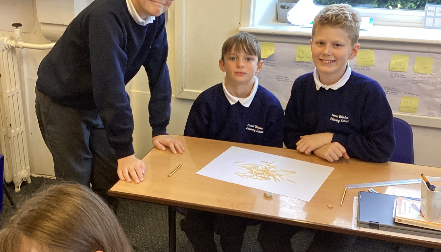 Year 6 taking part in the Pi world record challenge!