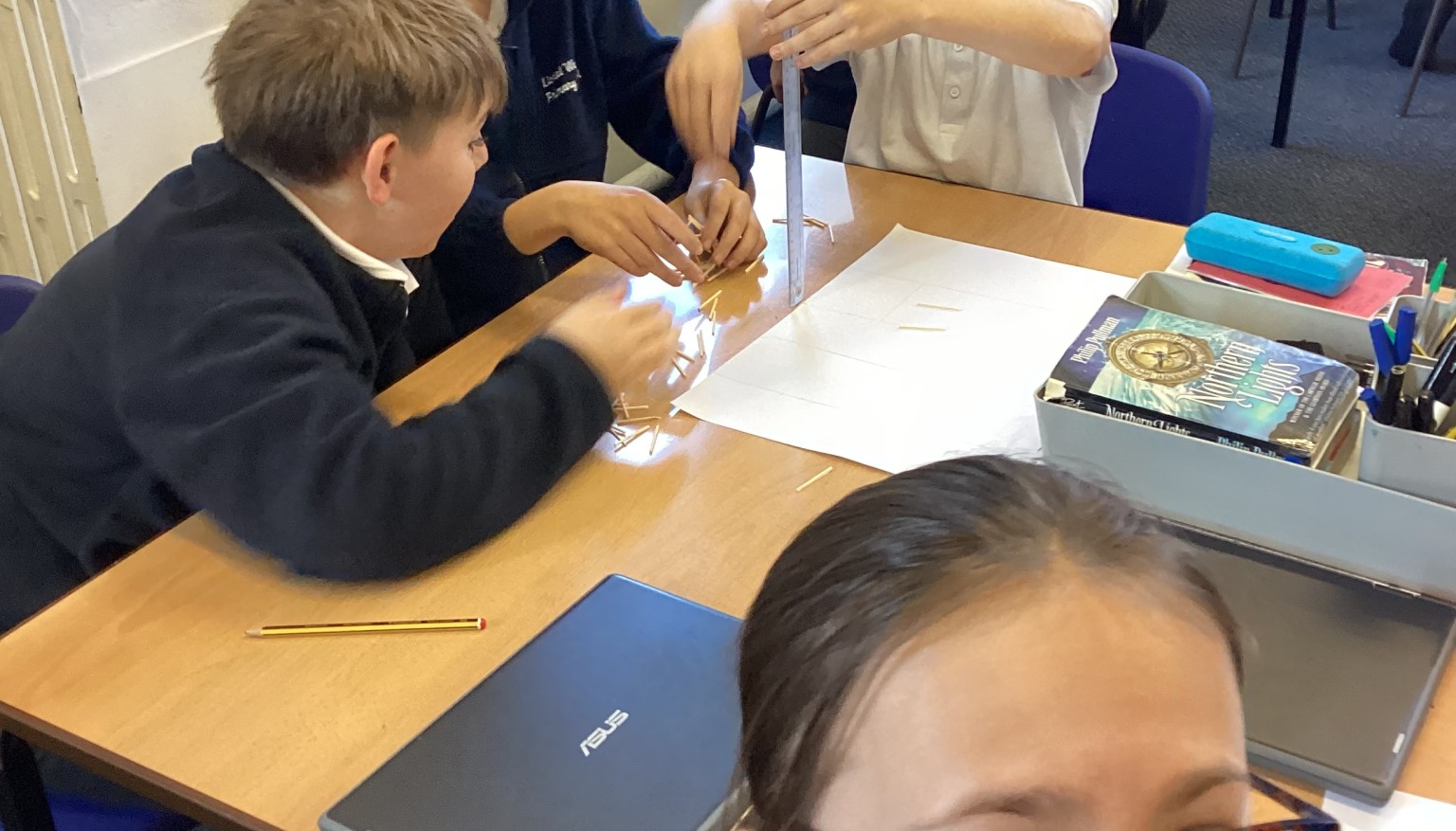 Year 6 taking part in the Pi world record challenge!