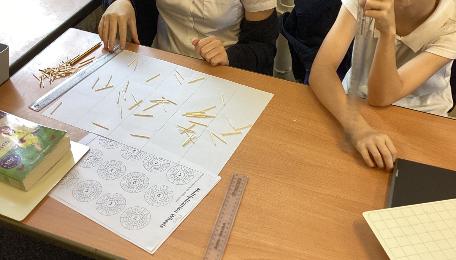 Year 6 taking part in the Pi world record challenge!