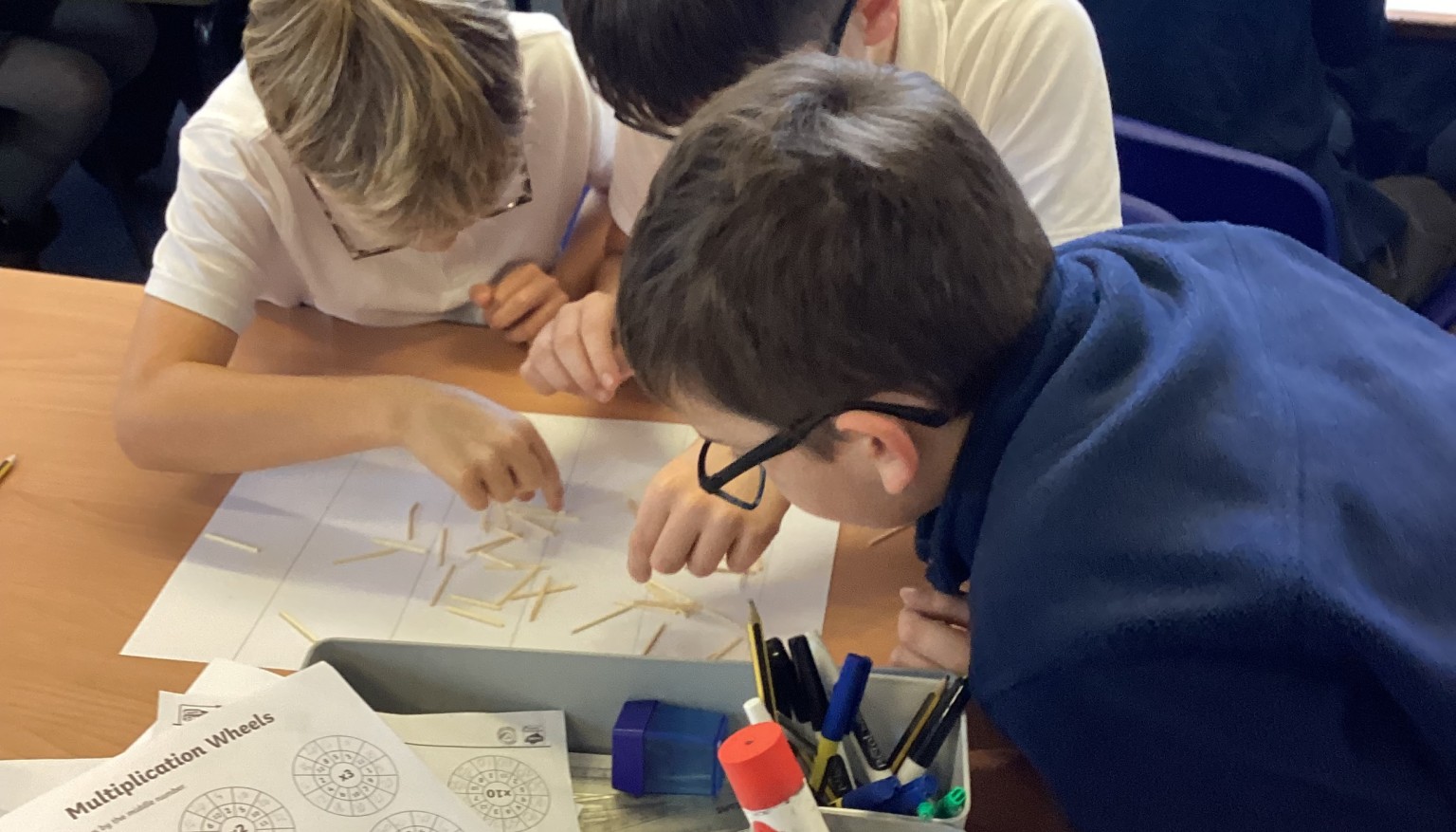 Year 6 taking part in the Pi world record challenge!