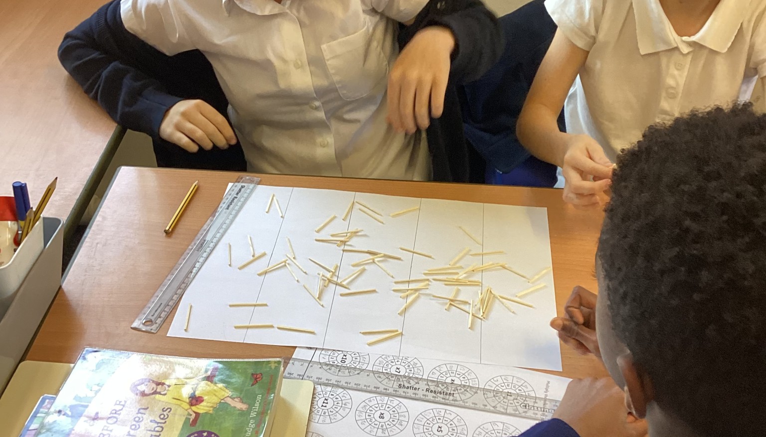 Year 6 taking part in the Pi world record challenge!