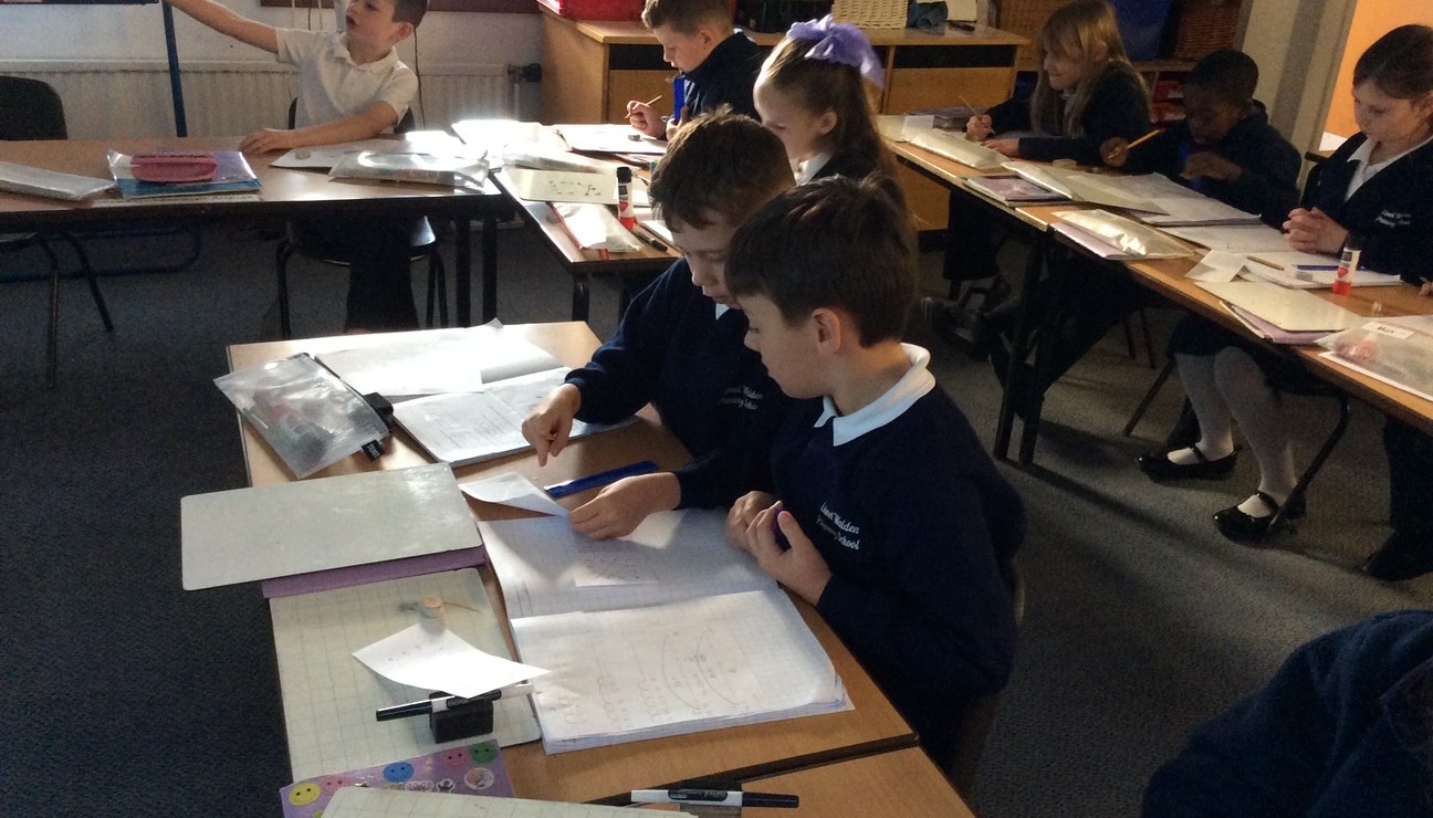 Year 6 taking part in the Pi world record challenge!