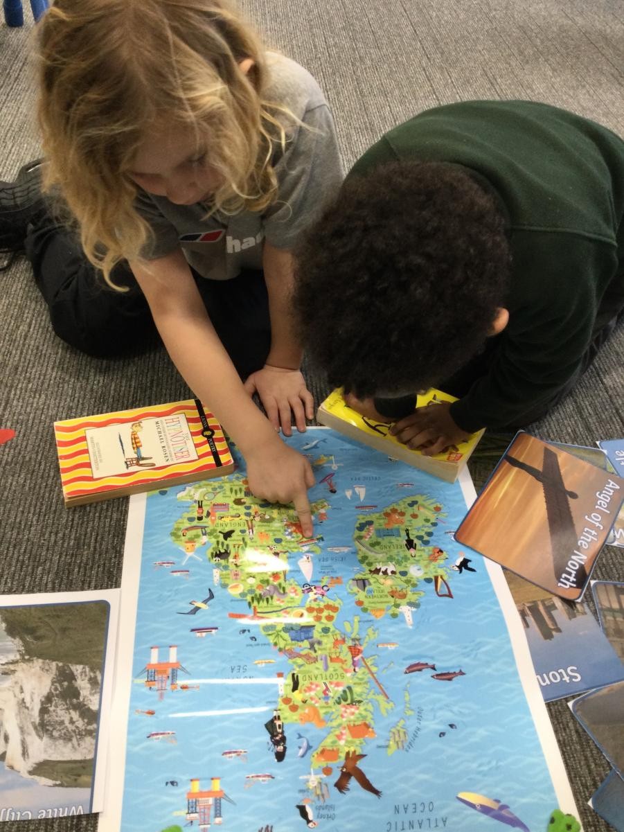 Exploring a map of the UK