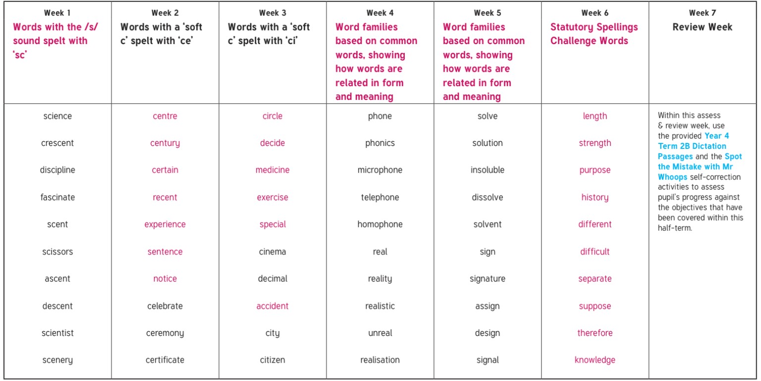 Year 4 Term 2B
