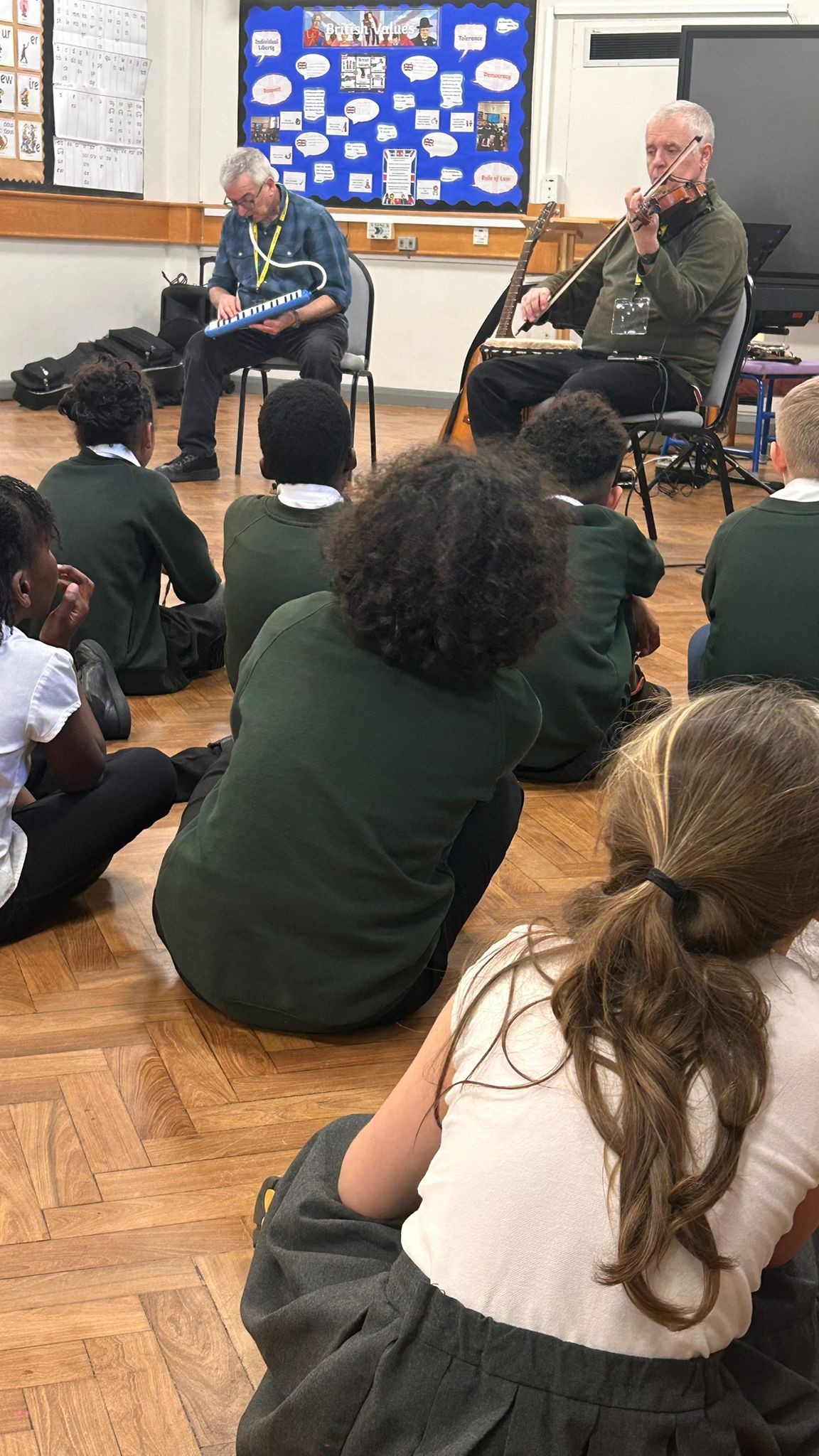 Year 3/4 enjoying some musical guests