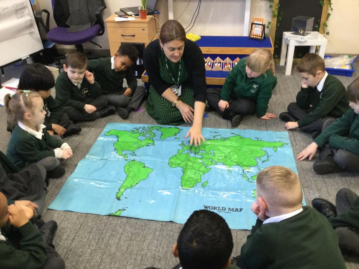 Exploring a world map