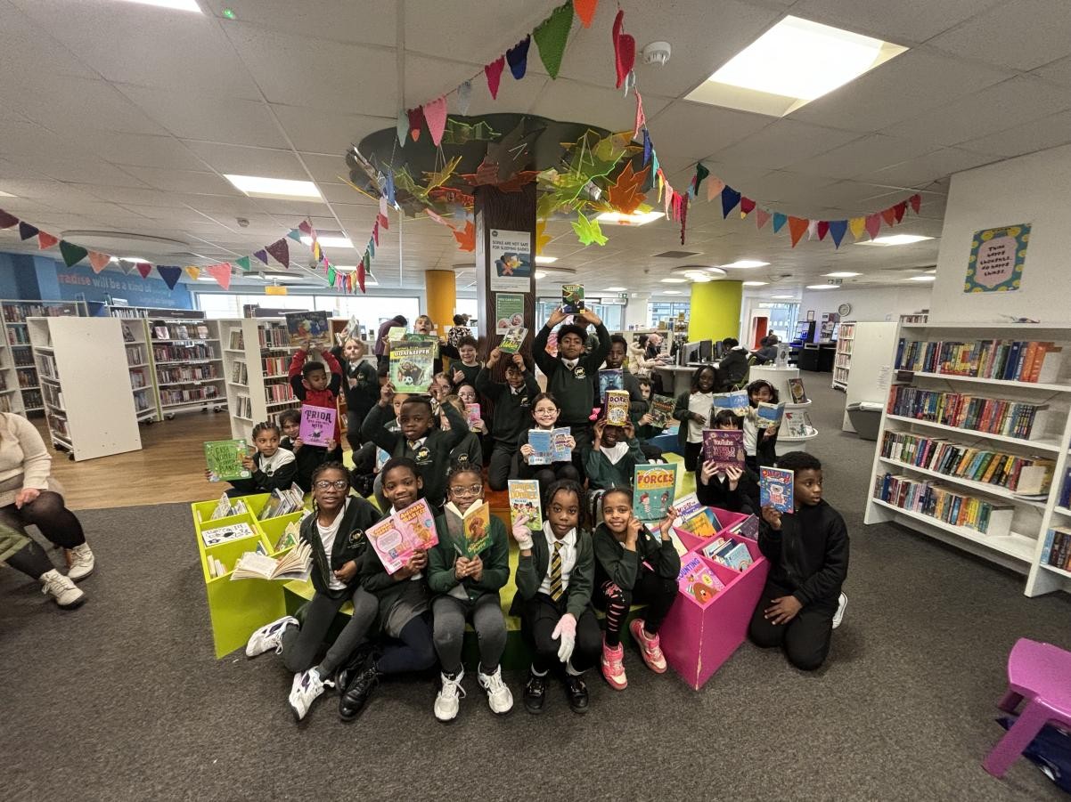 We love visiting the library together.