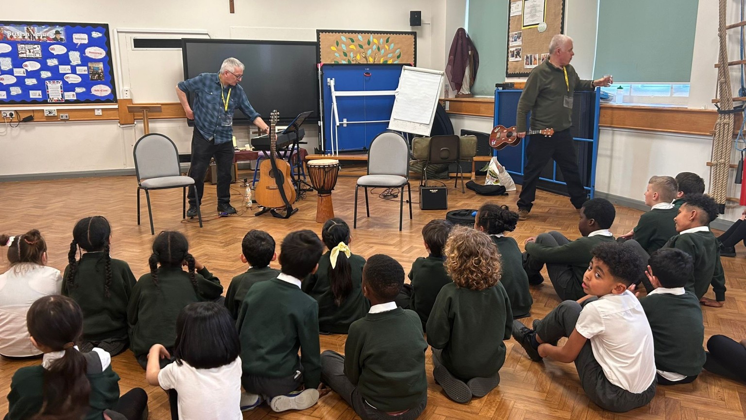 Year 3/4 enjoying some musical guests