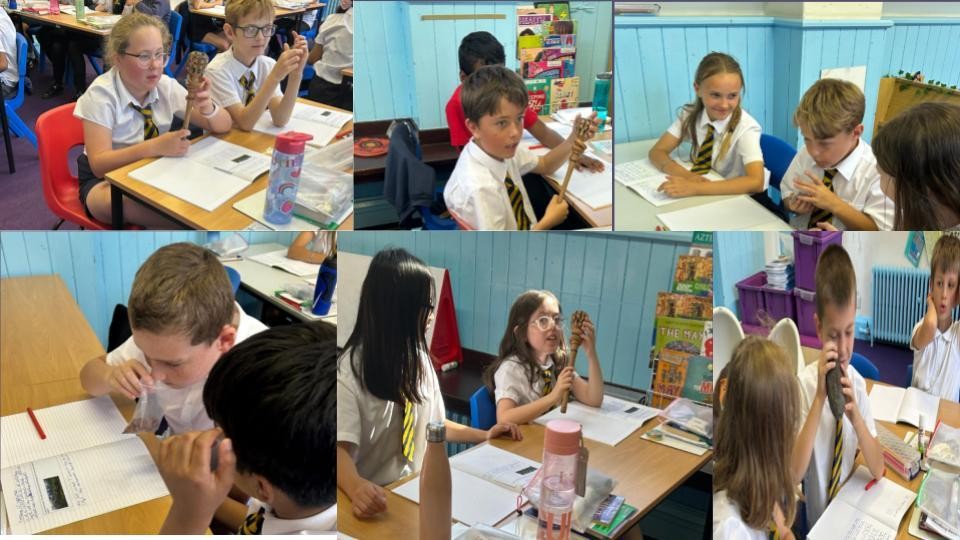 Year 6 using Mayan artifacts to investgate the past!