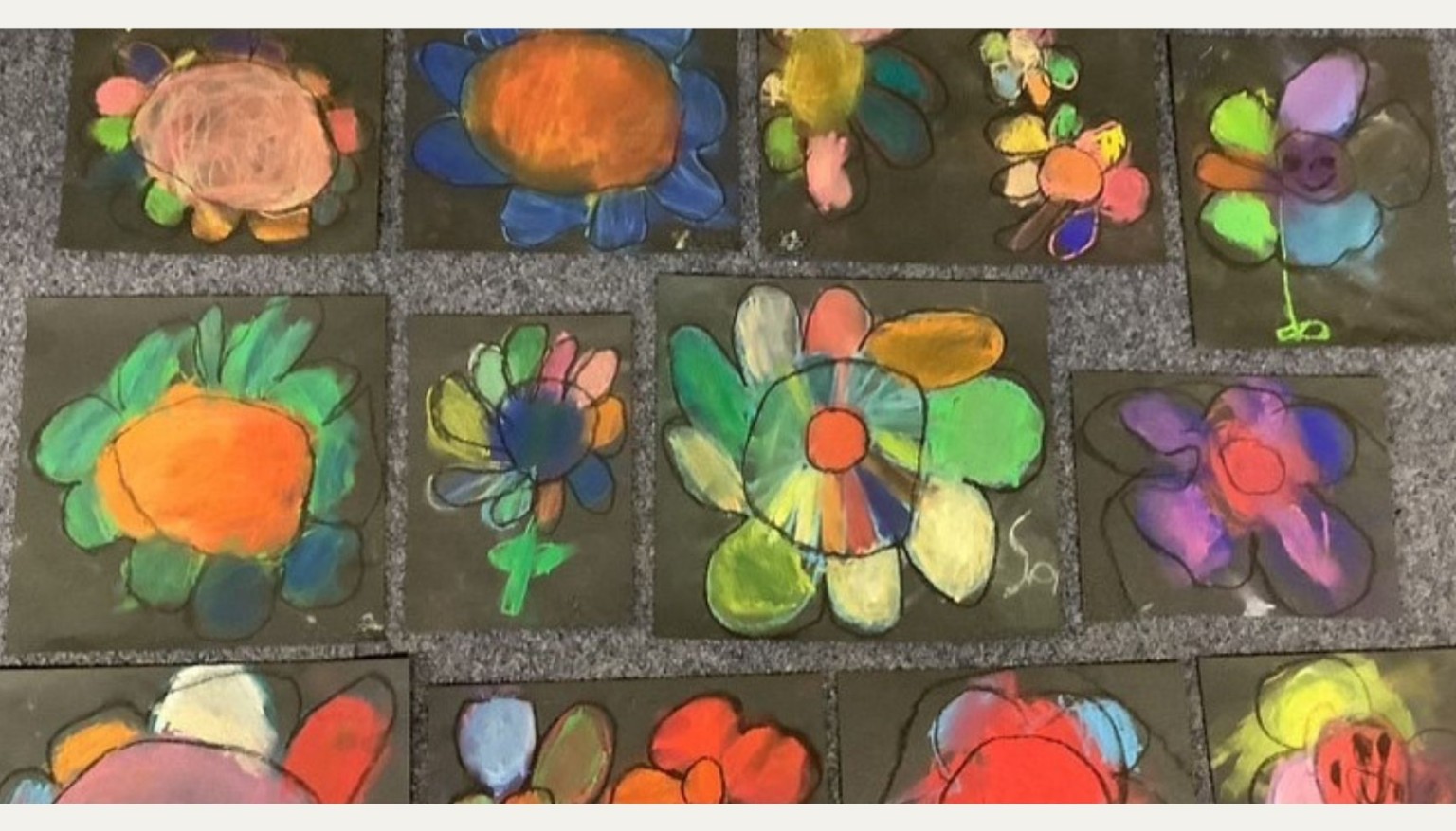 Year 1 - soft pastel flowers 