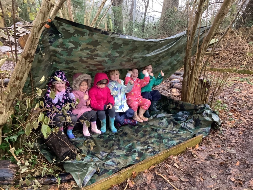 Having fun learning in our nature area