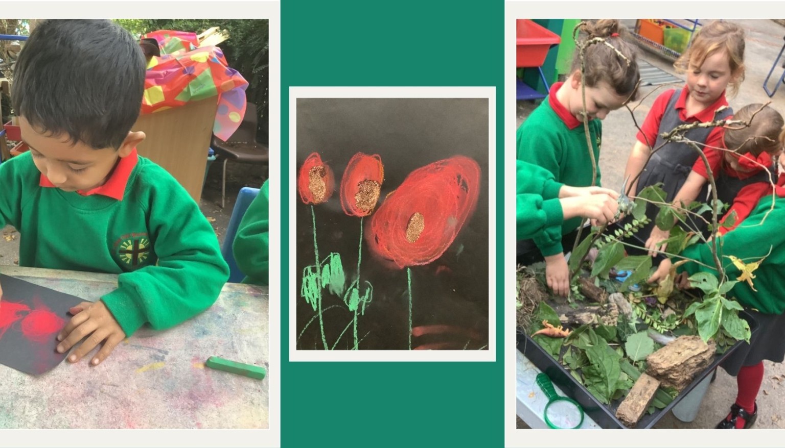 Creating beautiful pictures and a setting up a fun dinosaur world