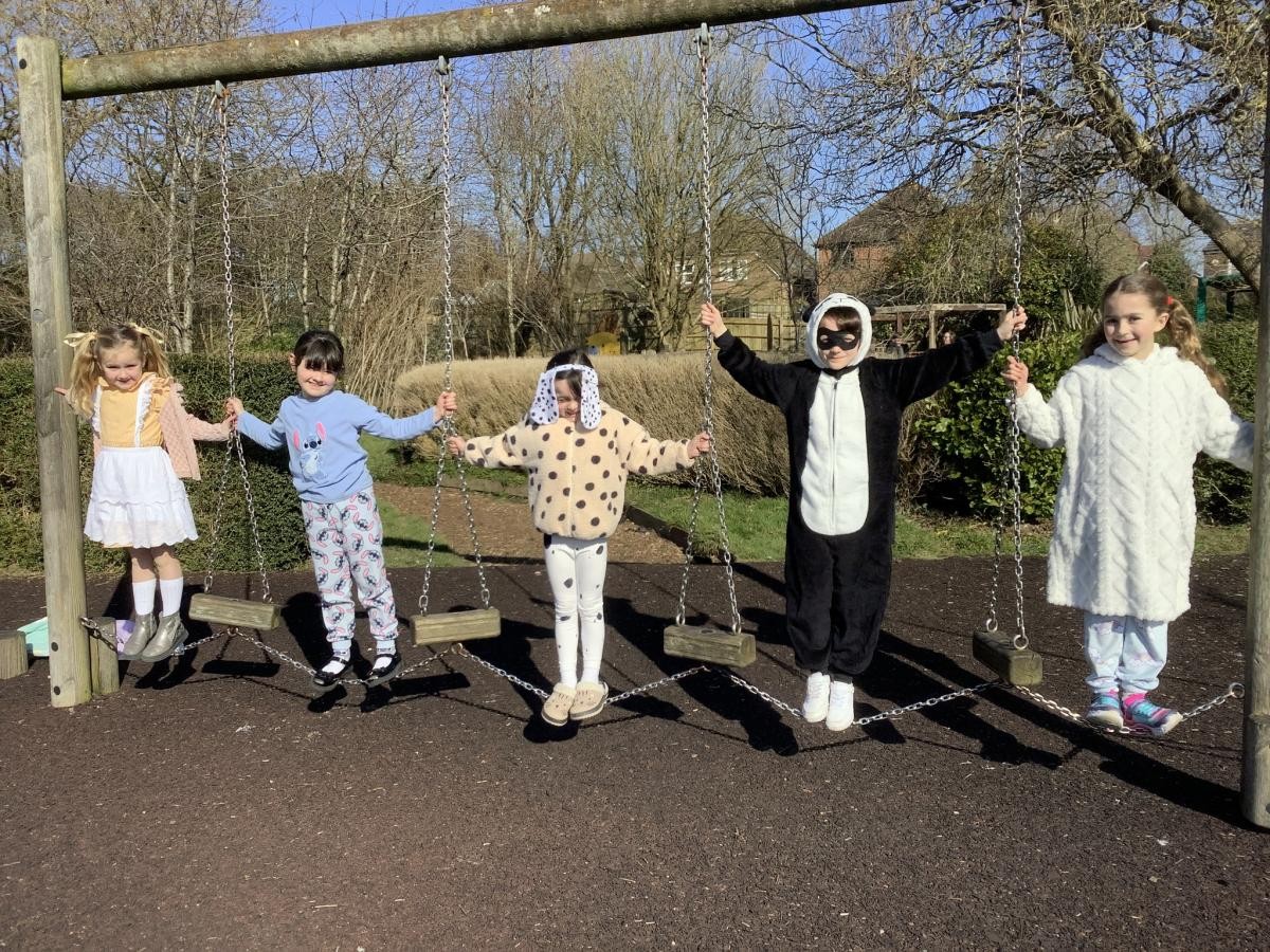 Children on a trim trail 