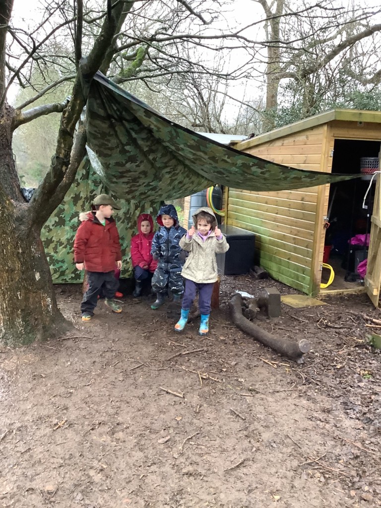 Having fun learning in our nature area