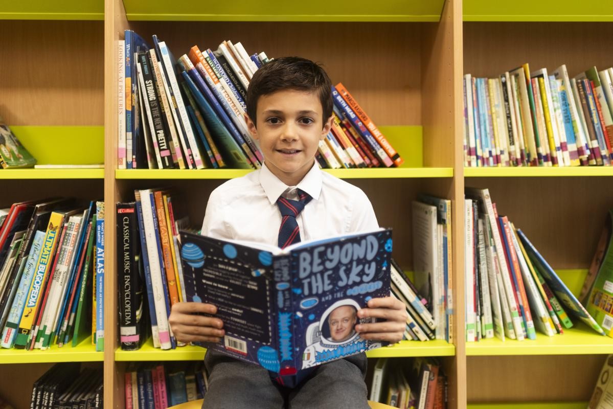 Child holding a book