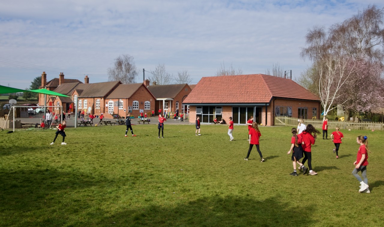 Children on a school playing field