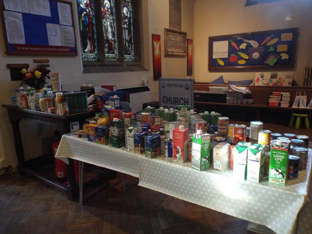 Generous food donations for the food bank