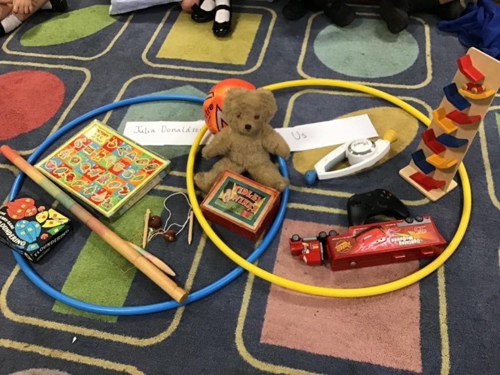 Year 1 comparing toys from the past with modern toys.