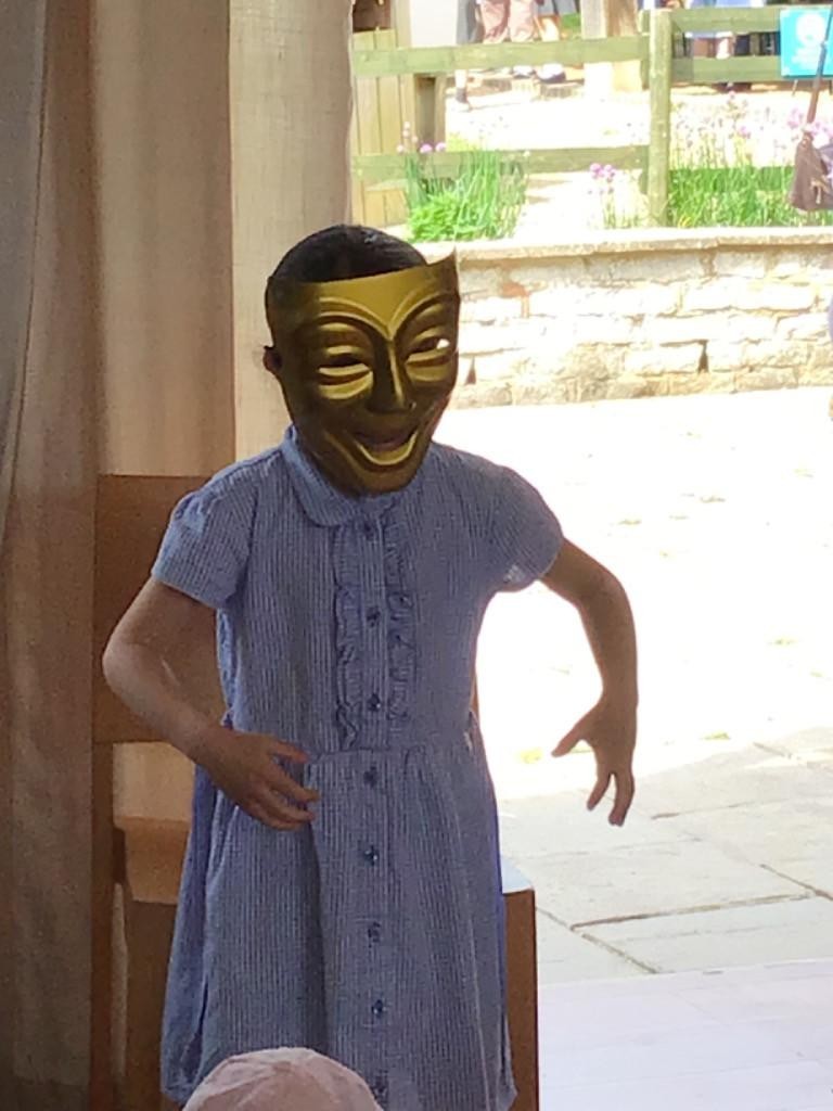 Year 1 exploring Mary Arden's Farm.