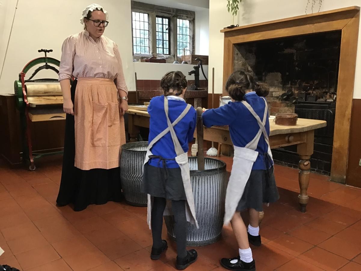 Busy washing like a Victorian