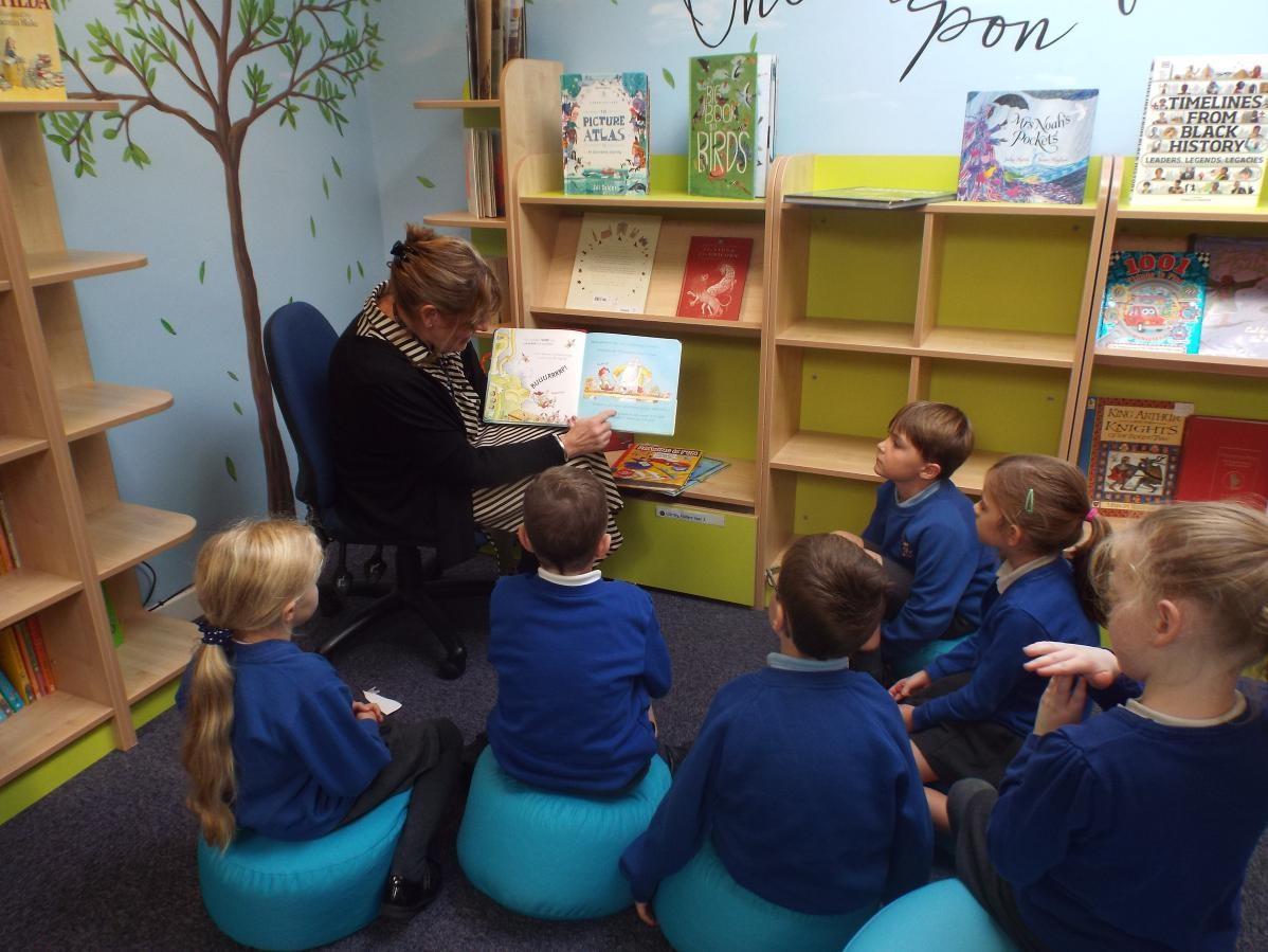 Book club in the library with Mrs Shippam