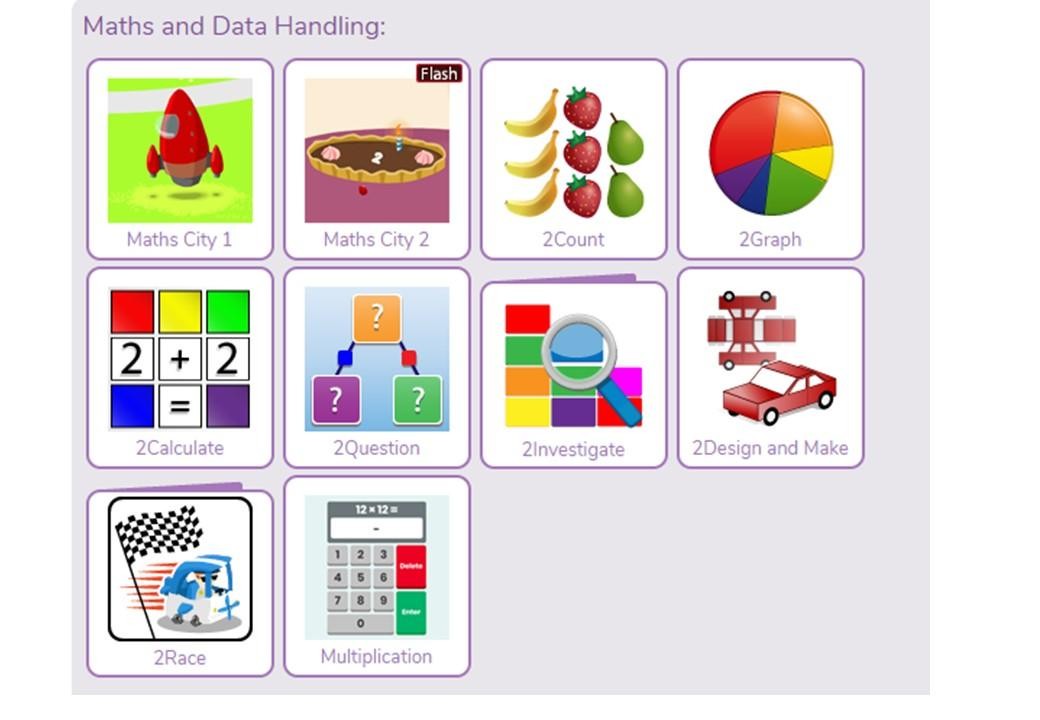 Purple mash Maths software