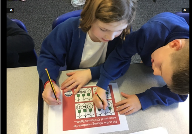 One of the problems involved identifying missing numbers.