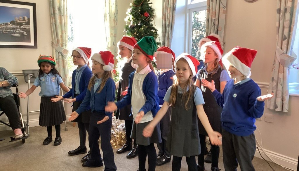 Carol singing at local care home