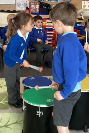 Beating the drum!