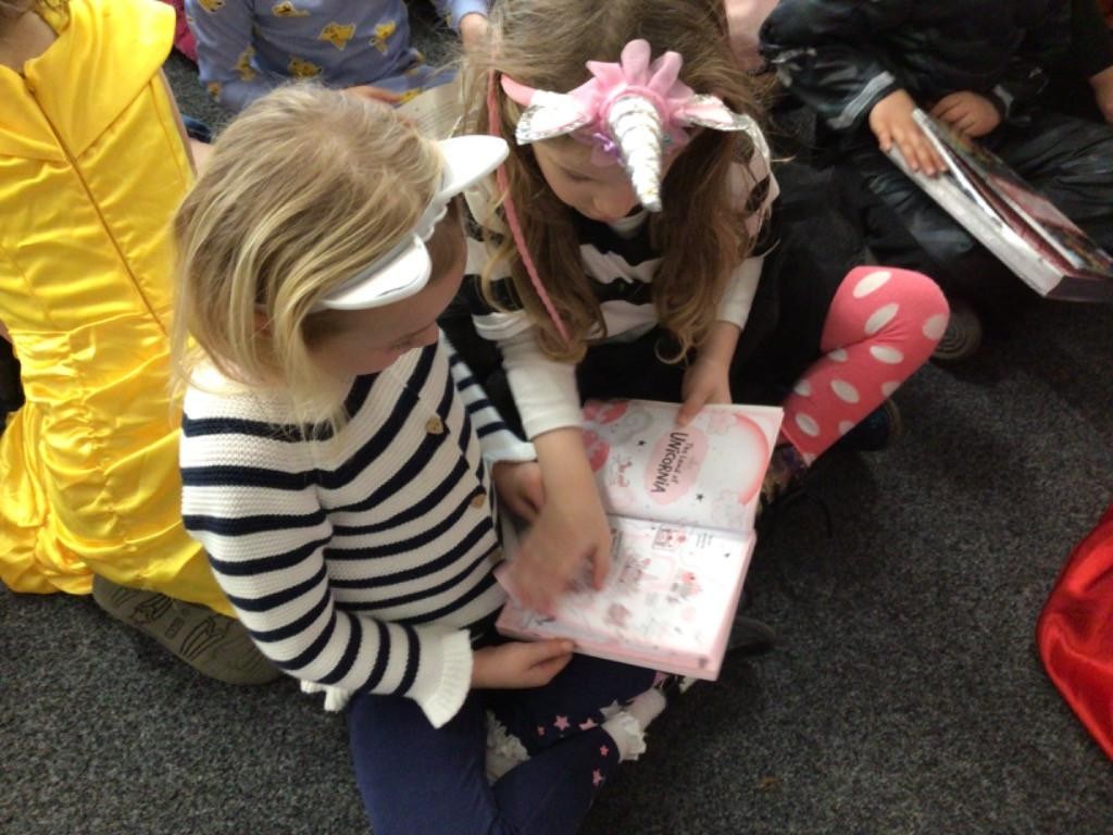 Sharing a story on World Book Day