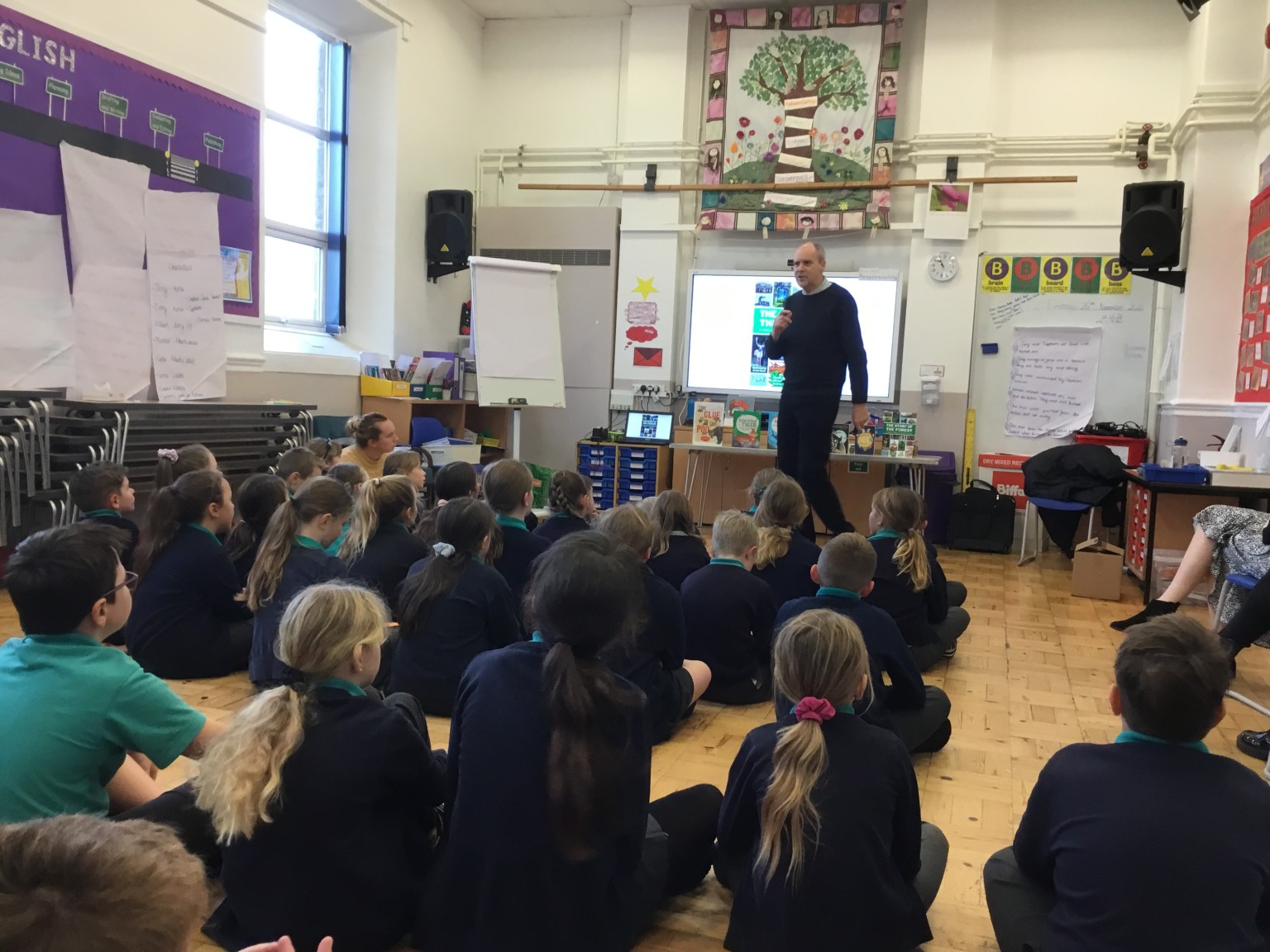 We have visitors in school from the local area - including authors. 