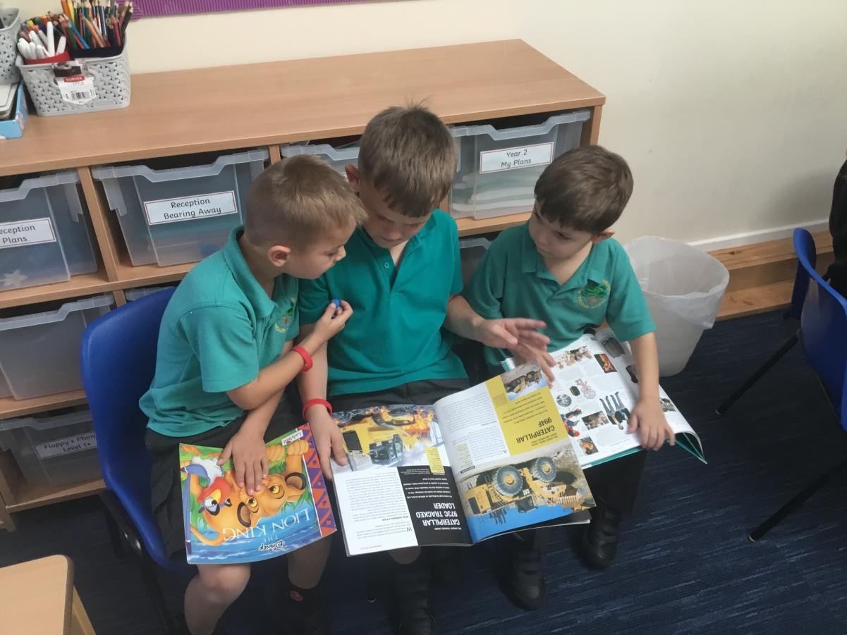 Enjoying the freedom to explore the library and choosing a great book for themselves. 