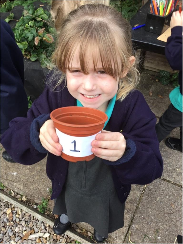 Oak class having maths fun in the garden