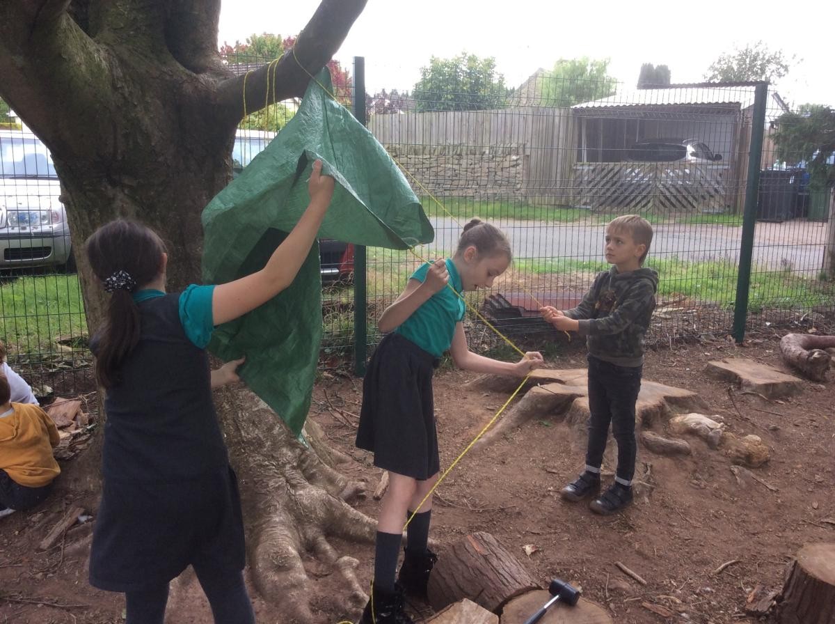 The Year 5's had a short play time and came and helped out for a few minutes under the instruction of Kuba.