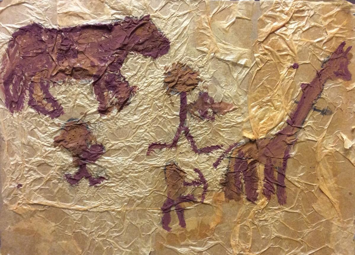 Stone Age to Iron Age (Who were the Forest Folk?)
Mixed Media Cave Scene 
- Willow