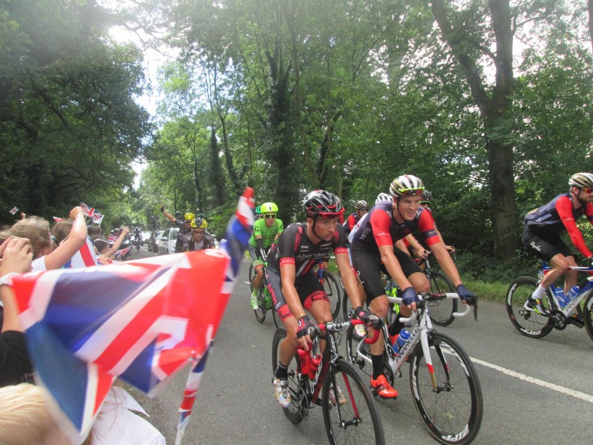 We cheered on the riders in the Tour of Britain as they came through our community.