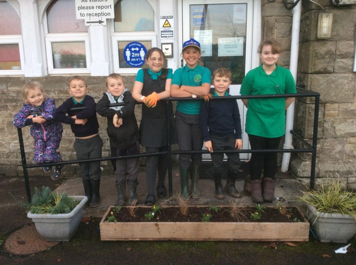 The finished planter.  Our fifth target complete!!