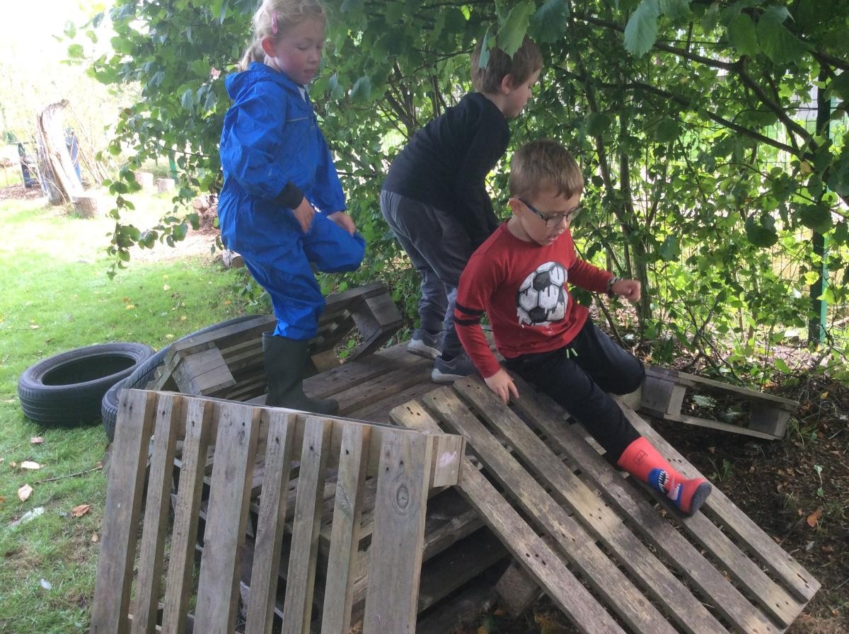 Fun on a slide.