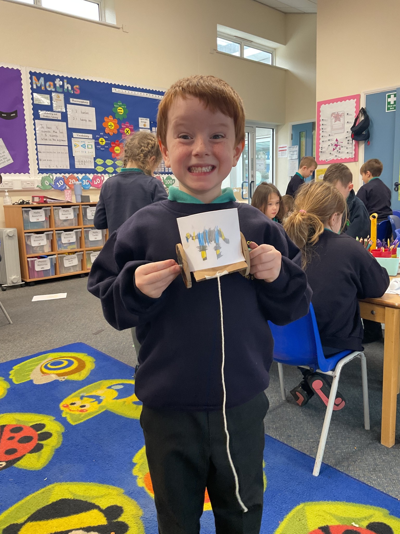 DT in Spring 1! Chestnut class learnt about wheels and axles. They created their own pull-along toy!