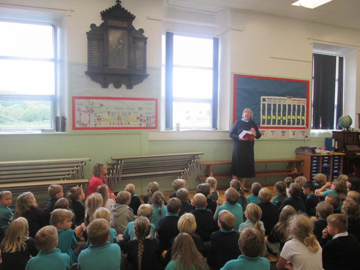 We held a special service with Cannon Phillipa when the War Memorial was reinstated in our school show respect to those who died.