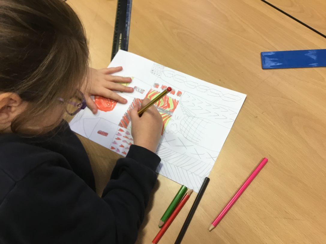 'Castles and Sun' by Paul Klee inspired artwork.