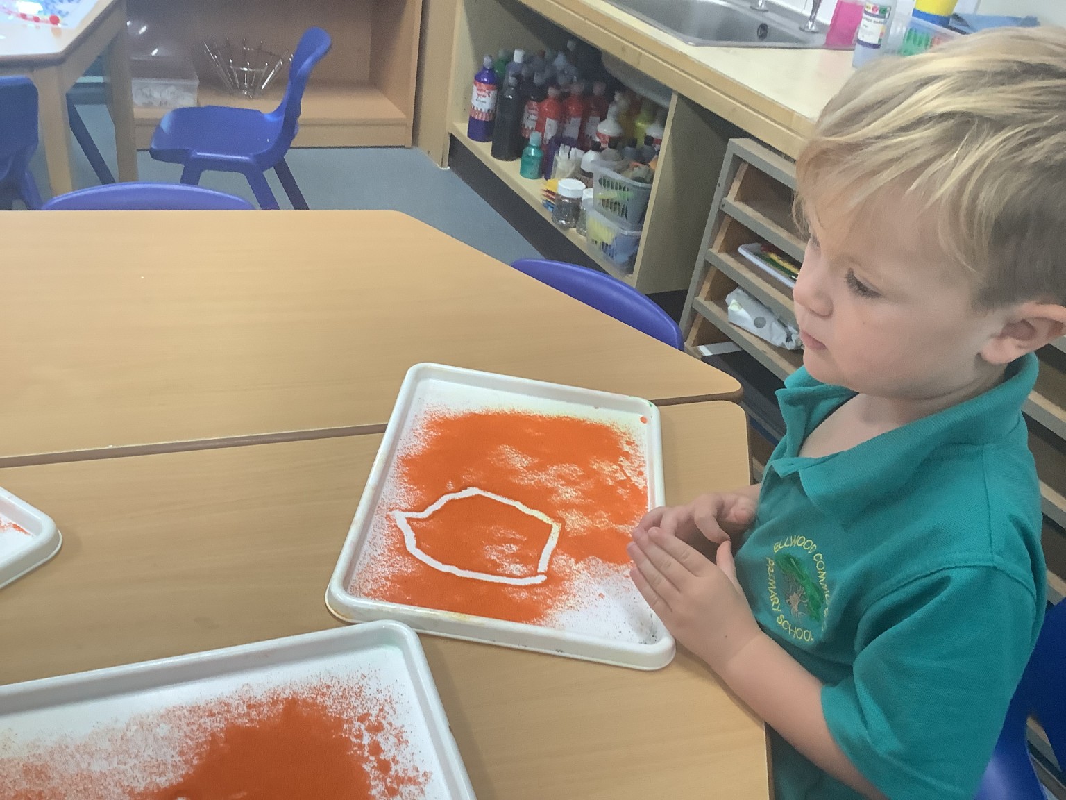 Making shapes in the sand