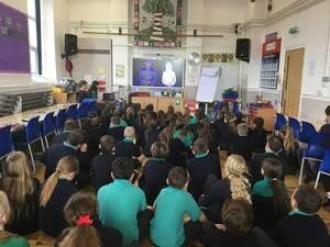 KS2 took part in the live Anti-Bullying assembly. 