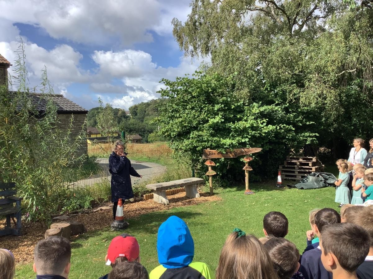 Revealing the lovely area and Mrs Marshall's bench.