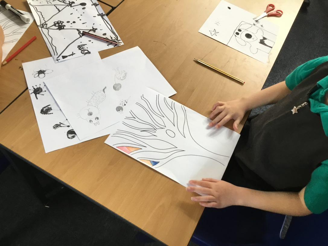 We explored colour combinations, how different colours make us feel, shading with colours and colour blending.