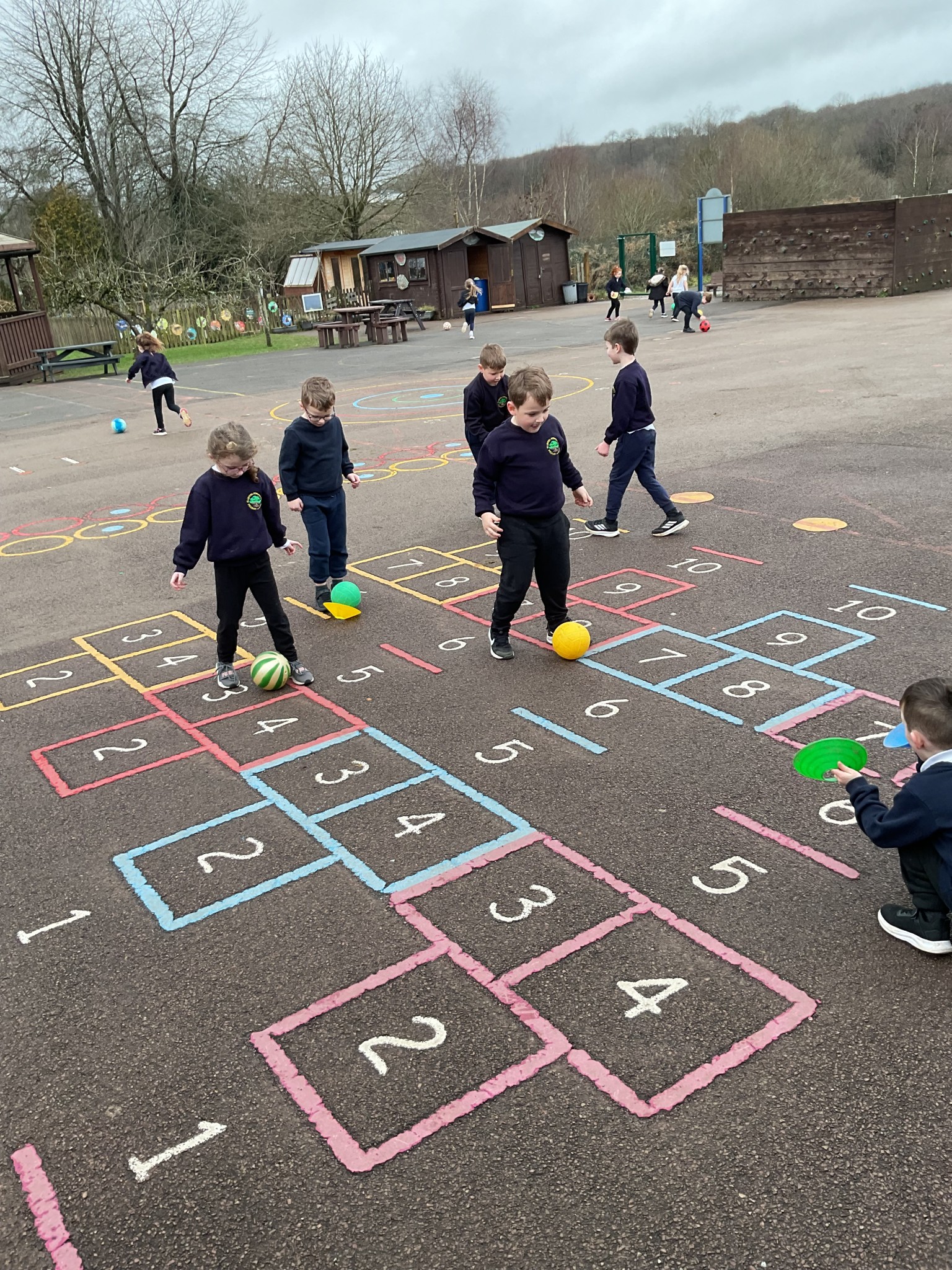 We learnt to dribble balls with control.