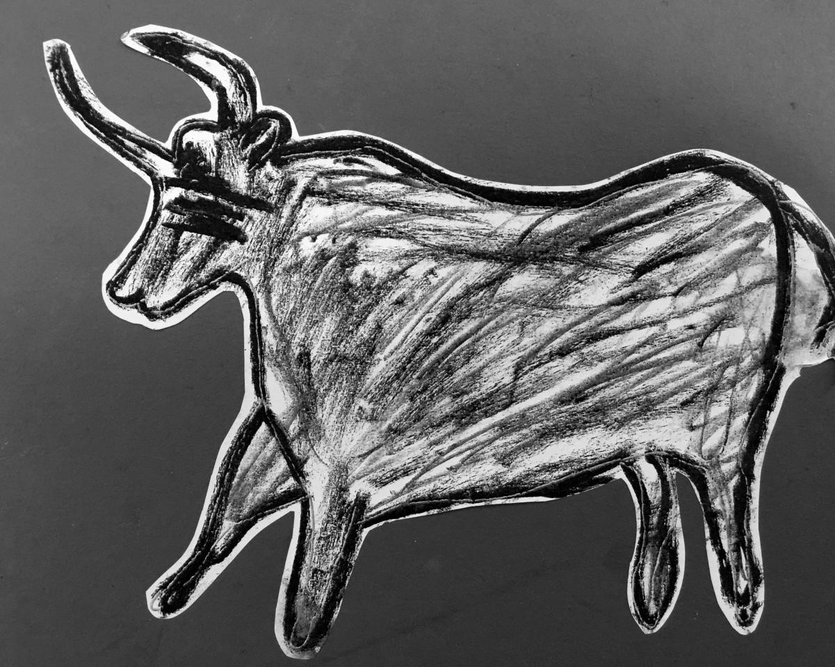 Charcoal Drawing 
Stone Age Bison
- Sycamore