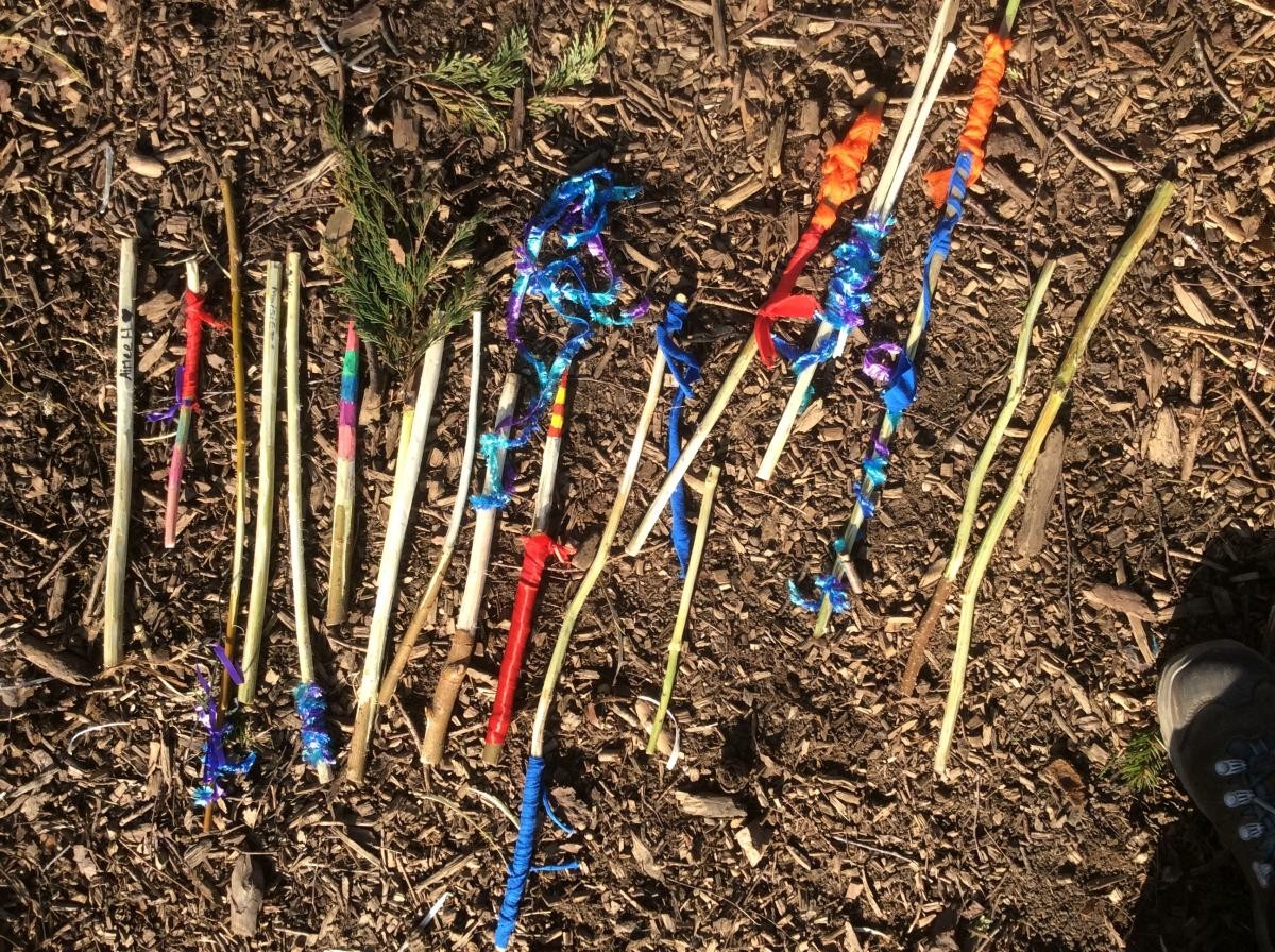 Some of the finished wands.
