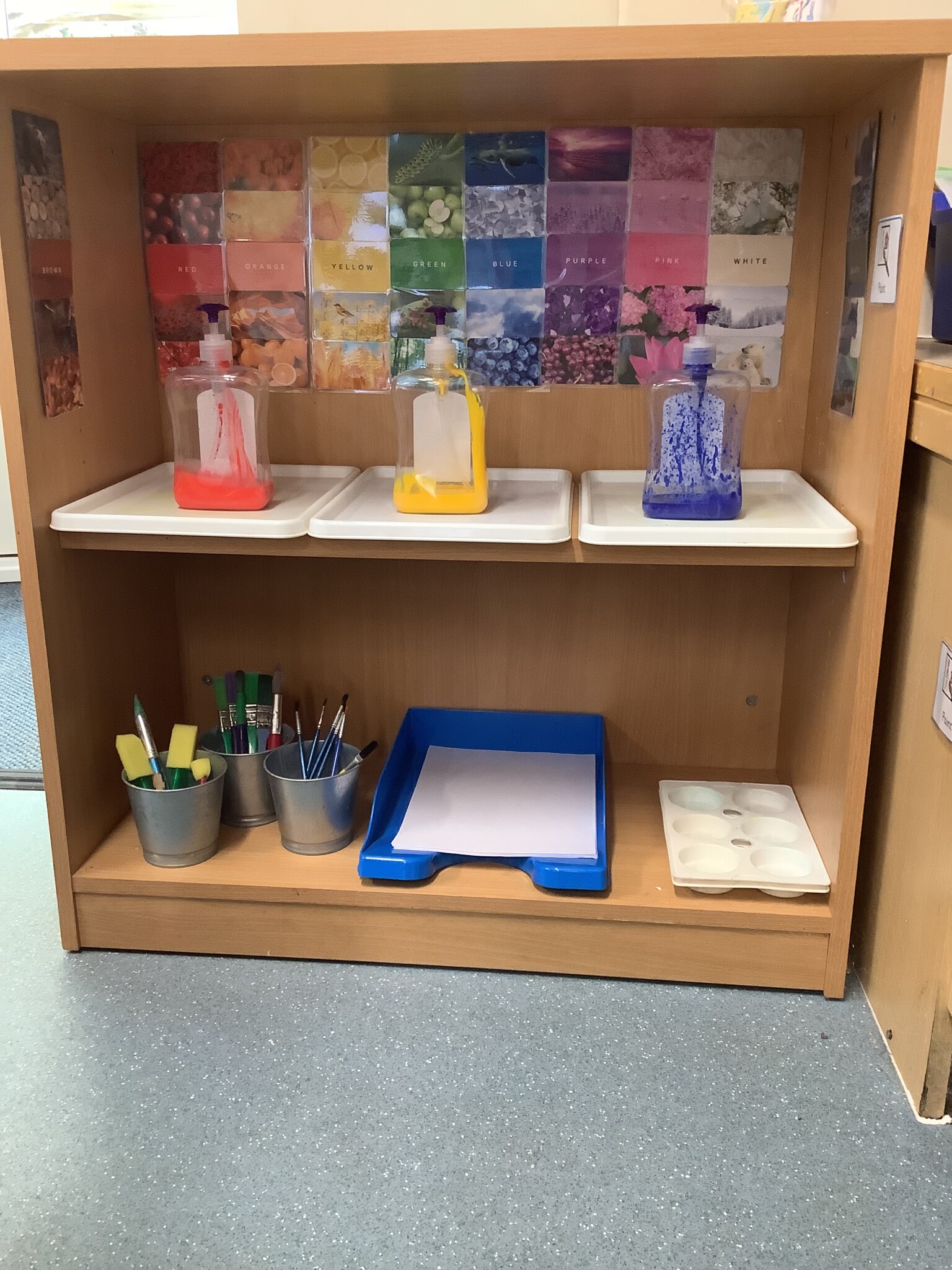 Colouring mixing area